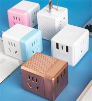 Wholesale NEW Multifunctional usb Smart Quick charger socket Square converter household wireless power strip with USB C Type C home Electronics