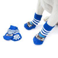 Wholesale 4pcs Winter Warm Pet Dog Socks Fashion Anti Slip Dog Boots For Small Puppy and Large Dog S2