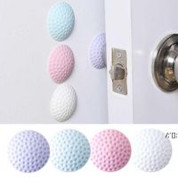 Wholesale NEW Door Stickers Wall Thickening Mute Golf Modelling Rubber Fender Handle Door Lock Protective Pad Protection Wall Stick protector RRA11563