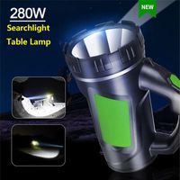 Wholesale 280W Long Use LED Torch Camping Water Resistant Search Light Powerful Lantern With Side Night light Handle Spot Lamp