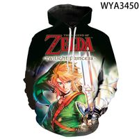 Wholesale legend Zelda spring autumn sweater for men and women D digital printing long sleeve Pullover Hoodie