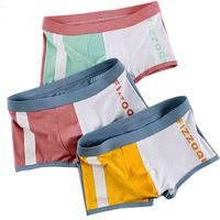 Wholesale New Men s Shorts Cotton Underwear Boxer Male Midwaist Men Sexy Underware Breathable Panties Man Youth Personality Underpants Boy