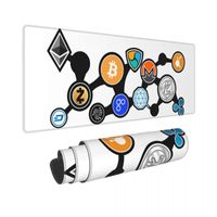 Wholesale Mouse Pads Wrist Rests Cryptocurrency XL Funny Office Desk Mat Crypto Btc Blockchain Geek Table Rubber Computer Keyboard Deco Cove