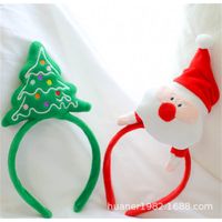 Wholesale Santa Claus Plush hair band hairpin elk Head Band Christmas tree activity props lovely headdress