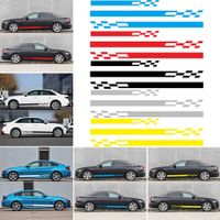 Wholesale Universal Racing Stripe Car Modification Auto Body Sticker Engine Hood Side Stripes Self Adhesive Vinyl Graphics Waterproof