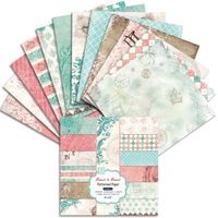Wholesale Gift Wrap x6 Retro Pattern Background Pad Paper For Scrapbooking Decor Journal