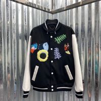 Wholesale 2021 mens womens fashion designer baseball jacket man with patches leather jackets high quality varsity coat printing embroidered