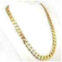 Wholesale Fast K YELLOW GOLD FILLED MEN S NECKLACE quot CURB CHAINS GF JEWELRY MM WIDTH R2