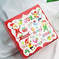 Wholesale 8 Styles Christmas Candy Box Favor Gift Box Cardboard Cookies Treats Boxes Christmas New Year Wedding Party Decoration CCD9643