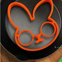 Wholesale Silicone Egg Baking Mold Cute Rabbit Omelette Fried Mould Kitchen Omelette Ring Silicone Molds Baking Cooking Tool RRE11980