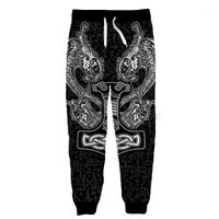 Wholesale Men s Pants Fashion Graphic Spring Autumn Winter Hip Hop Casual Brand D Print Viking Polyester L03