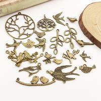 Wholesale Charms Birds Trees Branch Pendants DIY Jewelry Making Alloy Findings Accessory For Necklaces Earrings
