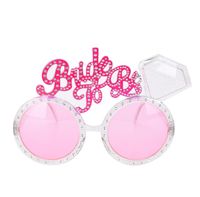 Wholesale Pink Bling Diamond Ring Bachelorette Hen Party Supplies Bride To Be Glasses Bride Sunglasses Eye Decoration Photo props SN3106