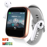 Wholesale MP3 Earphones Smart watch TWS earbuds Music player Smartwatch for Samsung and IOS Apple iphone Bluetooth Watches