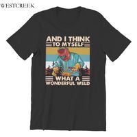 Wholesale Men s T Shirts Retro Welder And I Think To Myself What Custom Cotton Black Clothes T shirt Plus Size Clothing