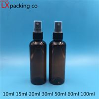 Wholesale 50 ML Brown Plastic Perfume Spray Empty Bottles China Small Container Travel Liquid Atomizer Packaging high qualtit