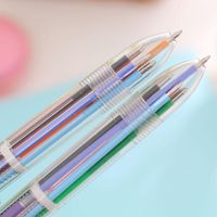 Wholesale Ballpoint Pens Creative Stationery School Cute Multi color Multi function Press Color Oil Refills Office Stylus
