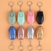 Wholesale Alarm systems Rechargeable device dB personal siren flashlight smart loud attack panic keychain security