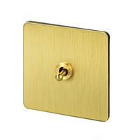 Wholesale Smart Home Control Gang Way Wall Light Toggle Switch Gold Brass Stainless Steel Panel USB EU Socket Electrical Outlets