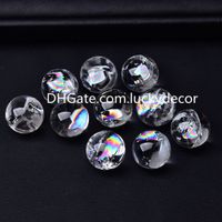 Wholesale 10Pcs Good Luck Sparking Natural Rainbow Clear Quartz Crystal Sphere Ball Orb Healing Gemstone mm for Decoration Meditation Feng Shui