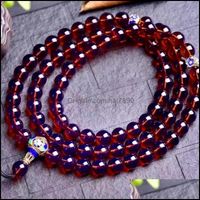 Wholesale Beaded Strands Bracelets Jewelry Dominican Blue Amber Bracelets Prayer Beads Violet Fashion Mens And Womens Models Drop Delivery