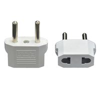 Wholesale White Colour Small Pin Iron To EU US AU Travel Charger Adapter convertor AC power Plug Converter Socket