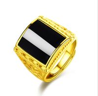 Wholesale 2021 Stainless Steel Jewelry Ring Men Green green black Stone Rings Charm Hiphop Fashion Male Women Finger Band Engagement Wedding Gift