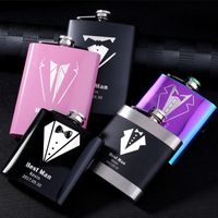 Wholesale Flask Flagon Stainless Steel Metal Men s Wedding Knot Best Man Gift Wine Pot Engraved with Words for Brothers