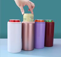 Wholesale 12oz Double Water Bottles Sublimation Beer Can Cooler Vacuum Cold Keeper Thermos Drinking Tea Coffee Mug