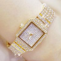 Wholesale Wristwatches Ladies Crystal Watch Women Rhinestone Watches Lady Diamond Stone Dress Stainless Steel Bracelet Wristwatch