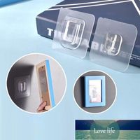 Wholesale Double Sided Adhesive Wall Hooks Hanger Strong Transparent Suction Cup Holder For Home Kitchen Living Room Storage Supplies Rails Factory price expert design
