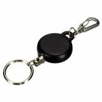 Wholesale Key Chain Stainless Steel Cord Holder Keyring Reel Retractable Recoil Belt Clips Keys Clip