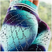 Wholesale Women High Waist Yoga Pants Tights Leggings Tummy Control Butt Lift Peacock Blue Running Plus Size Sports Activewear Stretchy Slim