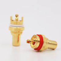Wholesale Smart Power Plugs HIGH PERFOMACNE GOLD PLATE RCA FEMALE CONNECTOR CHASSIS SOCKETS Socket