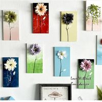 Wholesale Hand painted creative wall Decorative flowers background bedroom room wall decoration green planting pendant Simulation flower