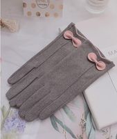 Wholesale Gloves Winter women warm driving spring and autumn riding electric car cold proof single layer lovely Korean thin and thick velvet