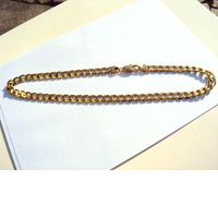 Wholesale Solid Gold G F AUTHENTIC K Stamped mm quot Link Curb Cuban Chain fine necklace Made In Best