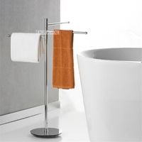 Wholesale Towel Racks S401 S402 Bathroom Floor Type Bar Stainless Steel Activity Bath Rack No Punching Bathtub Toilet Movable Holder