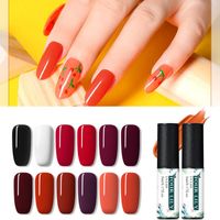 Wholesale Nail Gel Four Lily ml Red Orange Series Polish Art Varnishes Lacquer UV LED Long Lasting Soak Off Nails Manicure