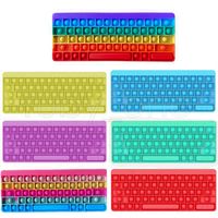 Wholesale Computer Keyboard Push Bubbles Fidget Toys Cell Phone Straps Stress Relief Finger Dimple Games Pad Colorful Math Numbers Pads RRA4352