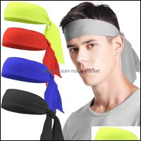 Wholesale Headbands Hair Jewelry Solid Color Sport Yoga Headband Sweatband Hood Hairband Gym Work Out Fitness Cycling Running Tennis For Women Men Wil