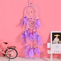 Wholesale Colorful Wool Dream Catcher Wind Chime Net Home Furnishing Indoor Trend Pendant Ornament Wall Hanging Feather xr M2