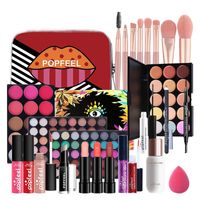 Wholesale Lip Gloss set Makeup Kit Eyeshadow Concealer Lipstick Eyebrow Pencil Mascara Eyeliner Cosmetic Tool Combination Set