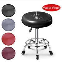 Wholesale Chair Covers Waterproof PU Leather Elastic Round Stool Cover Lifting Bar Beauty Salon Small Dustproof Protector