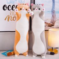 Wholesale Cushion Decorative Pillow Cat Cartoon Sleeping Cushion Long Doll Cute Plush Toy Padded Soft Office Lunch Nap Gift For Children