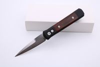 Wholesale High Quality Protech Knives Godfather Pocket Folding Knife C Blade T6 wooden Handle Fruit Kitchen Knife Tactical Survival Knife