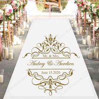 Wholesale Personalized Bride Groom Name And Date Wedding Dance Floor Decals Vinyl Wedding Party Decoration Center Of Floor Sticker