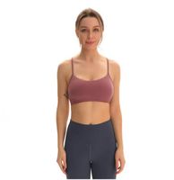 Wholesale sports bra Y style solid color push up bodybuilding indoor outdoor casual bras crop tops shockproof
