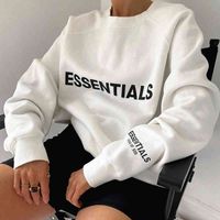 Wholesale Fog essentials Season rubber pressed letter Pullover round neck men s and women s high street loose long sleeve sweate xwl