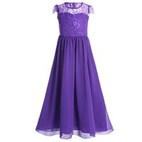 Wholesale Girl s Dresses Kids Girls Chiffon Lace Sleeves Flower Dress Party Ball Gown Prom Princess Bridesmaid Children For Years